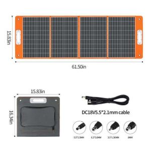 100W 40W Foldable Solar Panel Dust Proof USB Output for Camping 3.2KG