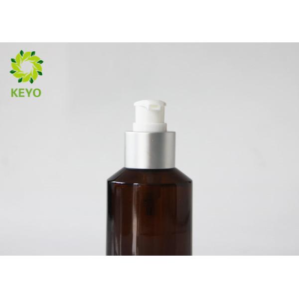 Quality Amber Glass Shampoo And Conditioner Bottles Cylindrical Shape Capacity 125ml wholesale