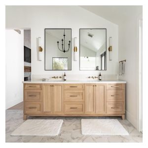 Apartment Bathroom Vanity Combo with Mirror Customized Waterproof Modern