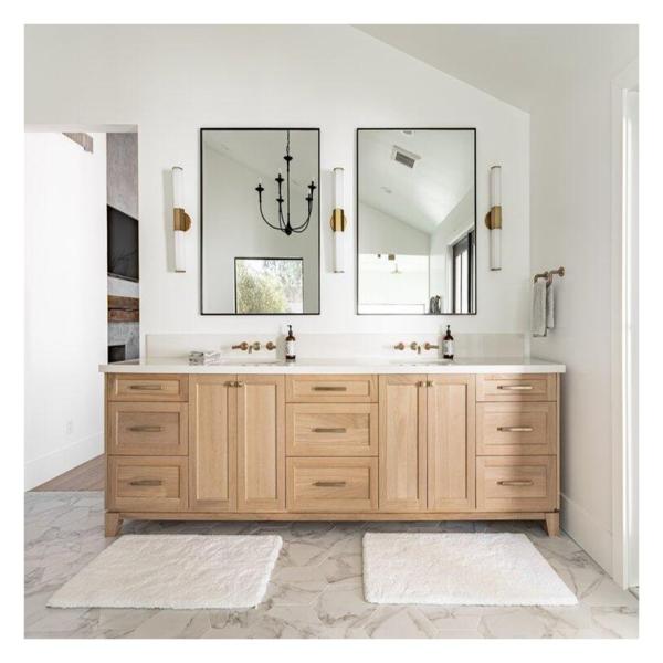 Apartment Bathroom Vanity Combo with Mirror Customized Waterproof Modern