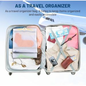 HANGING CLOSET ORGANIZER WITH POCKETS, 2-PACK SOCK ORGANIZERS FOR WASHING AND