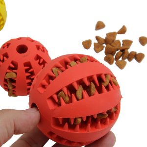 Pet Dog Toy Silicone Rubber Ball Chew Throw Bite Toys Can Be Stuffed With Food