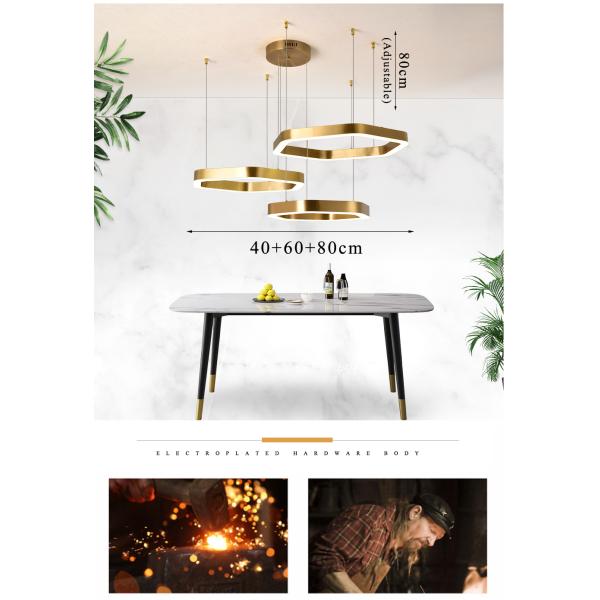 Modern Led Chandelier Gold Living Room Lamp Simple Creative Gold Chandelier(WH-NC-68)