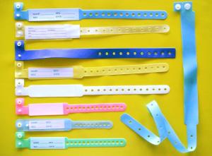 China Customized Patient Identification Wristbands / Patient ID Bracelet With Hospital Logo on sale