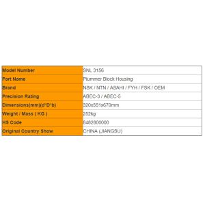 Large SNL Series SNL 3156 Split Plummer Block Housing with Standard Seals