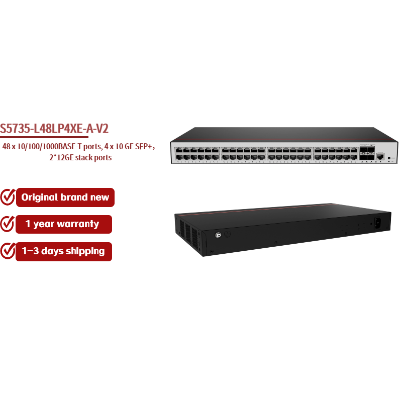 HW S5735-L48LP4XE-A-V2 48-Port 10/100/1000BASE-T Ethernet Switch with VLAN