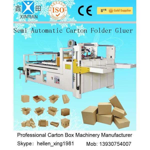 Quality Paperboard Automatic Folding And Gluing Machine For Lock-Bottom Paper Box wholesale