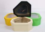 Diamond Shaped Nested Stackable Cardboard Boxes With Clear PET Window
