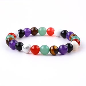China Handmade Elastic Crystal Gemstone Bead Anxiety Healing Bracelet on sale