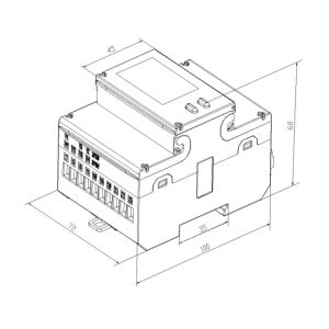 MID Approved EM4371 3*1.5 6 A Solar Bi-Directional Energy Meter with LCD Display
