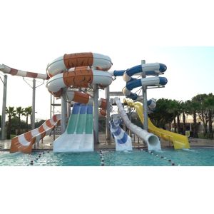 ODM Water Amusement Park Rides Facilities Swimming Pool Fiberglass Slide for