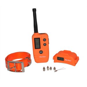 China Orange 500m Remote Pet Training Collar Rechargeable With Big LCD Displays on sale