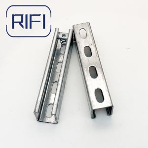 41mm GI Pre Galvnaized Strut Channel And Fittings Thickness 14 Gauge