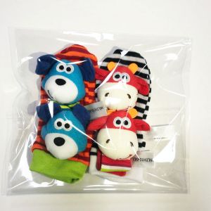 Polyester Children'S Cotton Socks Wrist Chew Toy Soft Rattle Childrens Fluffy
