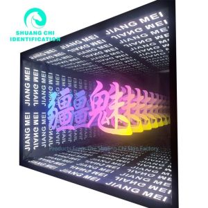 Durable Metal Frame Custom Infinity 3D Mirror Neon Dance Floor for DJ Disco