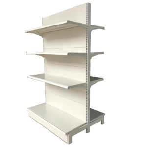 Factory Custom Size Color white gondola shelving supermarket shelf market