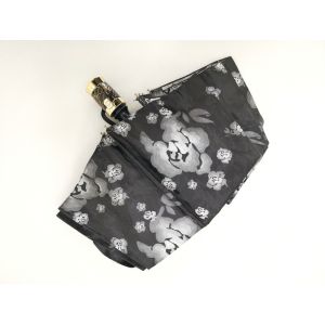 Waterproof Fabric 9 Panels Auto Open Close Umbrella In Black Color With Printed