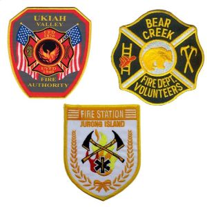 3d Polyester Los Angeles Fire Department Patches Environmental Friendly