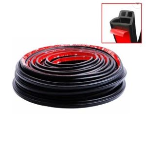 Black Rubber U Shape Trim-Lock Plastic Vinyl Edge Trim Molding with Steel Belt