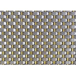 Brass Crimped SS Woven Wire Mesh Cladding Facade PVD Surface
