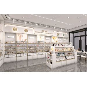 Customized Shop Display Skincare Store Fixtures Perfume Display Cabinet for