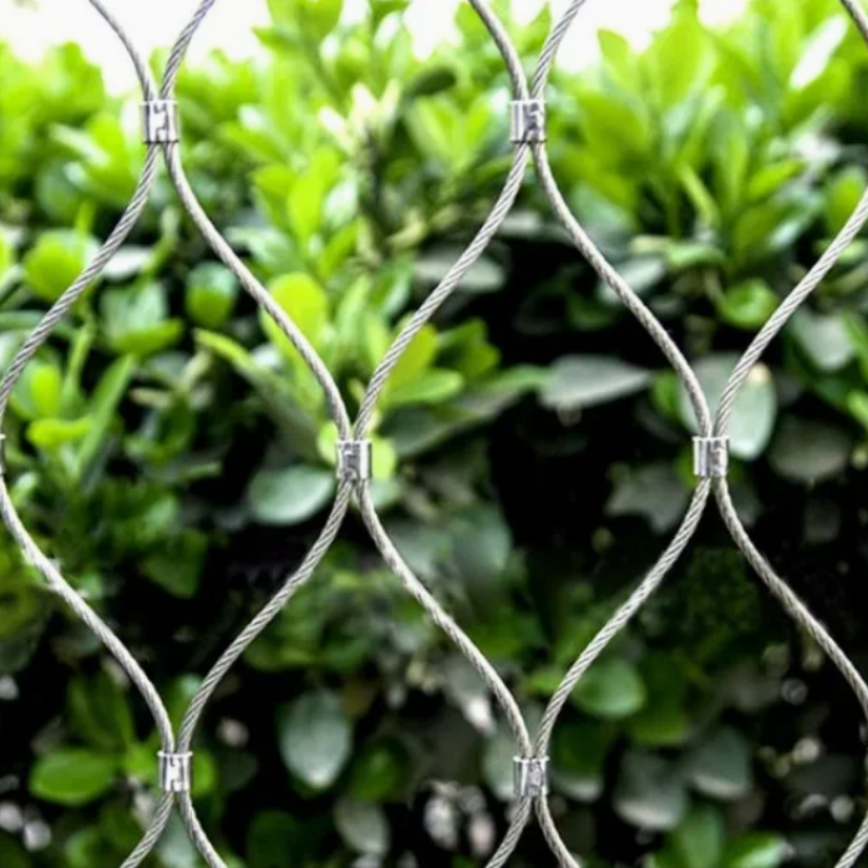 Corrosion Resistant Wire Rope Mesh Protective Netting Suitable For Safety