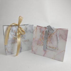 Customized Paper Bags Biodegradable Paper Pouch For Shopping With Logo Printing