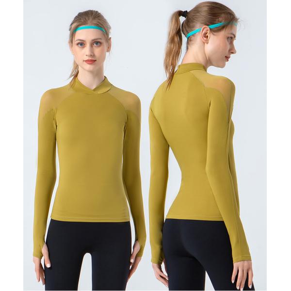 Women's Equestrian Base Layer Long Sleeve Thumb Hole Horse Riding Shirts Mesh Tops