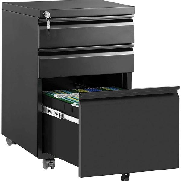 Quality Mobile Printer Stand 3 Drawer Metal File Cabinet For Home Office Organization wholesale