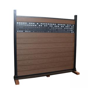 China Plastic Timber Composite WPC Fence Panels Sustainable UV Resistant on sale