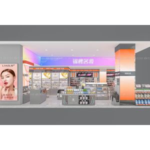 BKC014 Retail Display Showcase Beauty Mall Booth Cosmetic Kiosk Display for