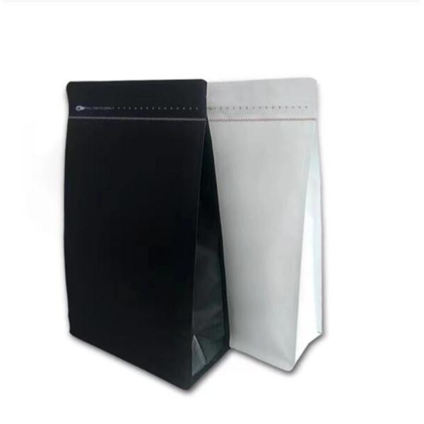 Custom logo Flat Bottom triple laminated aluminium foil bags with Zipper for food