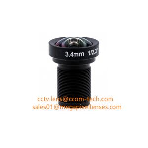 Cheap 1/2.3&quot; 3.4mm F2.8 16MP M12x0.5 mount non-distortion lens, megapixel low distortion lens for Gopro for sale