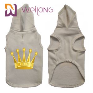 Cheap Customizable Patterns CVC Cotton Dog Hoodie With Rubber Print for sale