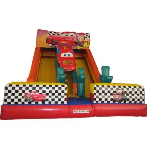 Classic Red Colour Interesting Inflatable Car Slide 0.55mm PVC Tarpaulin