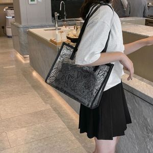 Summer Fashion All-Match Bag Women'S New High-Quality Texture Transparent Tote