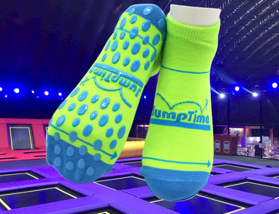 Polyester Anti Skid Kids Super Time Trampoline Socks Jumping Comfortable Non