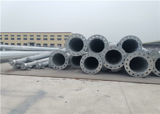 Overlap Connection Galvanized Steel Pole Electric Power Distribution Equipment