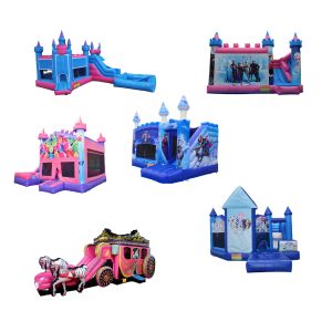 Commercial Outdoor Party Inflatable Tobogan Bouncy Castle with Double Side Slide