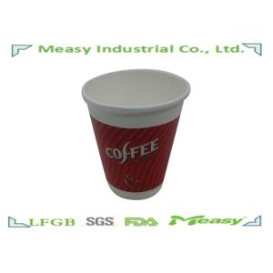Red Plain Disposable Paper Coffee Cups With Beautiful Design Printing