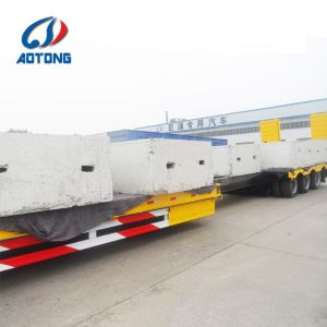 3 Axle Extendable Low Loader Trailer Heavy Duty Steel Construction for and
