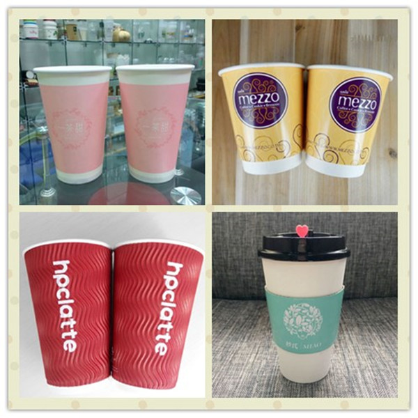 Single Wall Disposable Paper Cup 12oz Hot Drink With Logo Beverage Ps Pp Lids