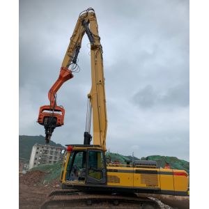 360 Degree Excavator Vibro Hammer with long boom arm , Excavator Mounted