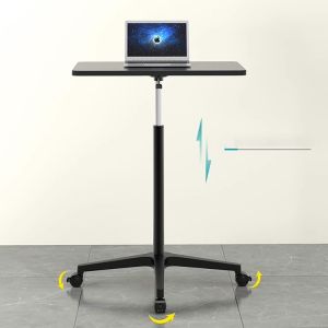 Custom Wooden Black Pneumatic Height Adjustable Lift Tea Desk Coffee Table for