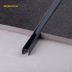 China 8mm Stainless Steel U Shaped Tile Trim 304 Black Decorative Profiles on sale