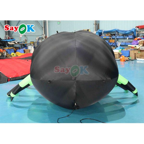 Hanging Horrific Inflatable Spider Halloween Decoration Black And Green