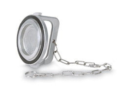 China Industrial Camlock Hose Fittings DN40 - DN100  Choke Plug With Chain on sale