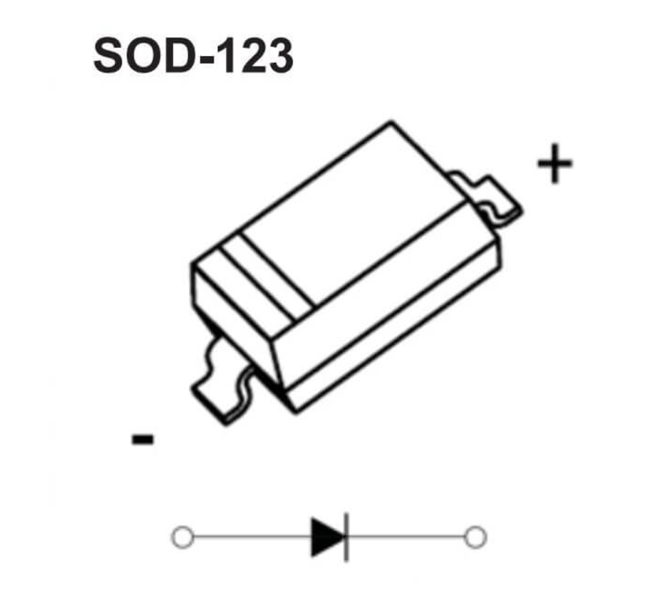 SOD123 Package Outline Plastic Encapsulated Switching Diodes Suitable for Fast