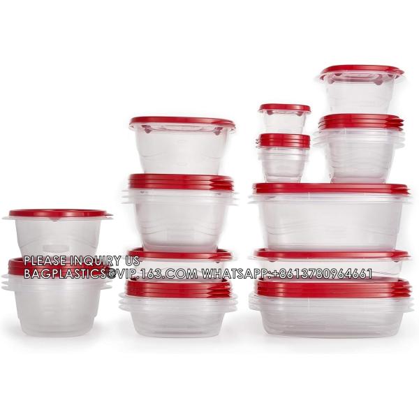 Food Storage Containers With Lids For Lunch, Meal Prep, And Leftovers,