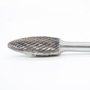 SH-6 Flame Carbide Burr Double Cut For Die Grinder 5/8" X 1-7/16" With 1/4"